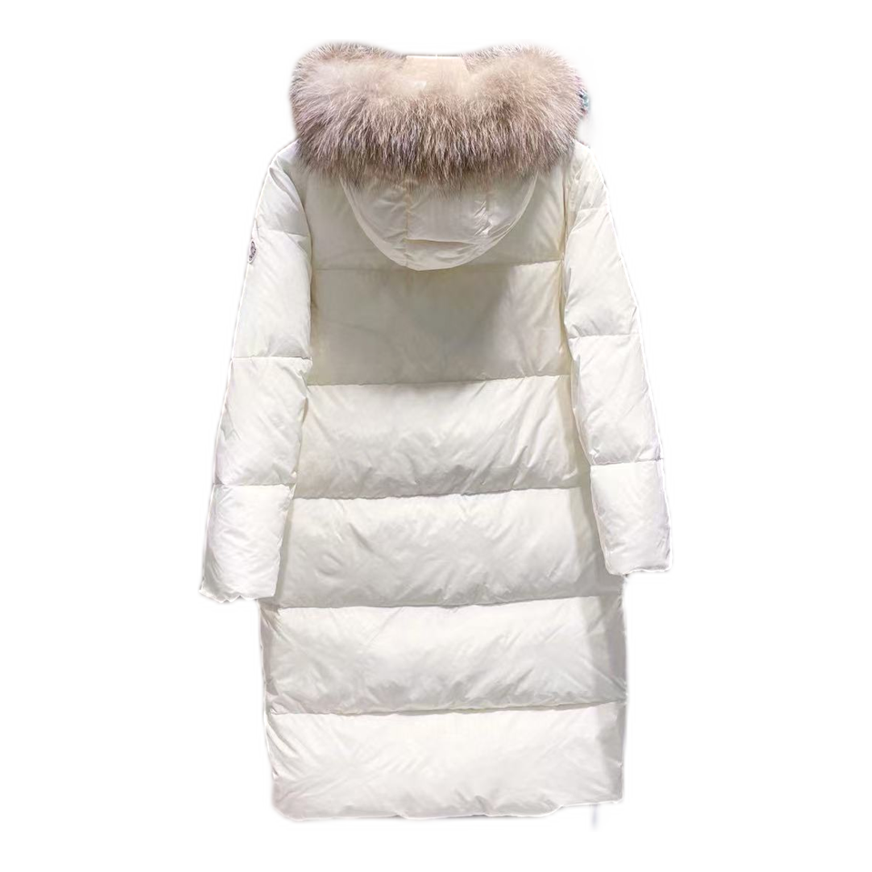 Moncler Marrionnier Long Down Puffer Coat - Ivory