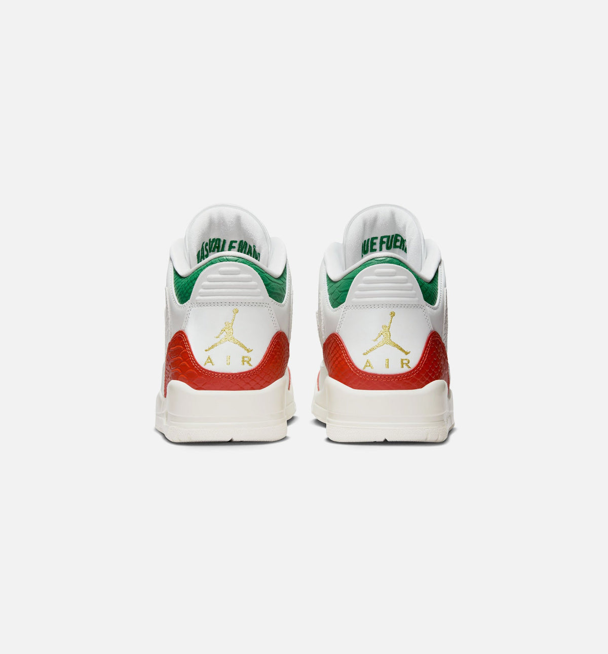 Air Jordan 3 Retro Mens Lifestyle Shoe - Summit White/Pine Green/Dragon Red/Metallic Gold