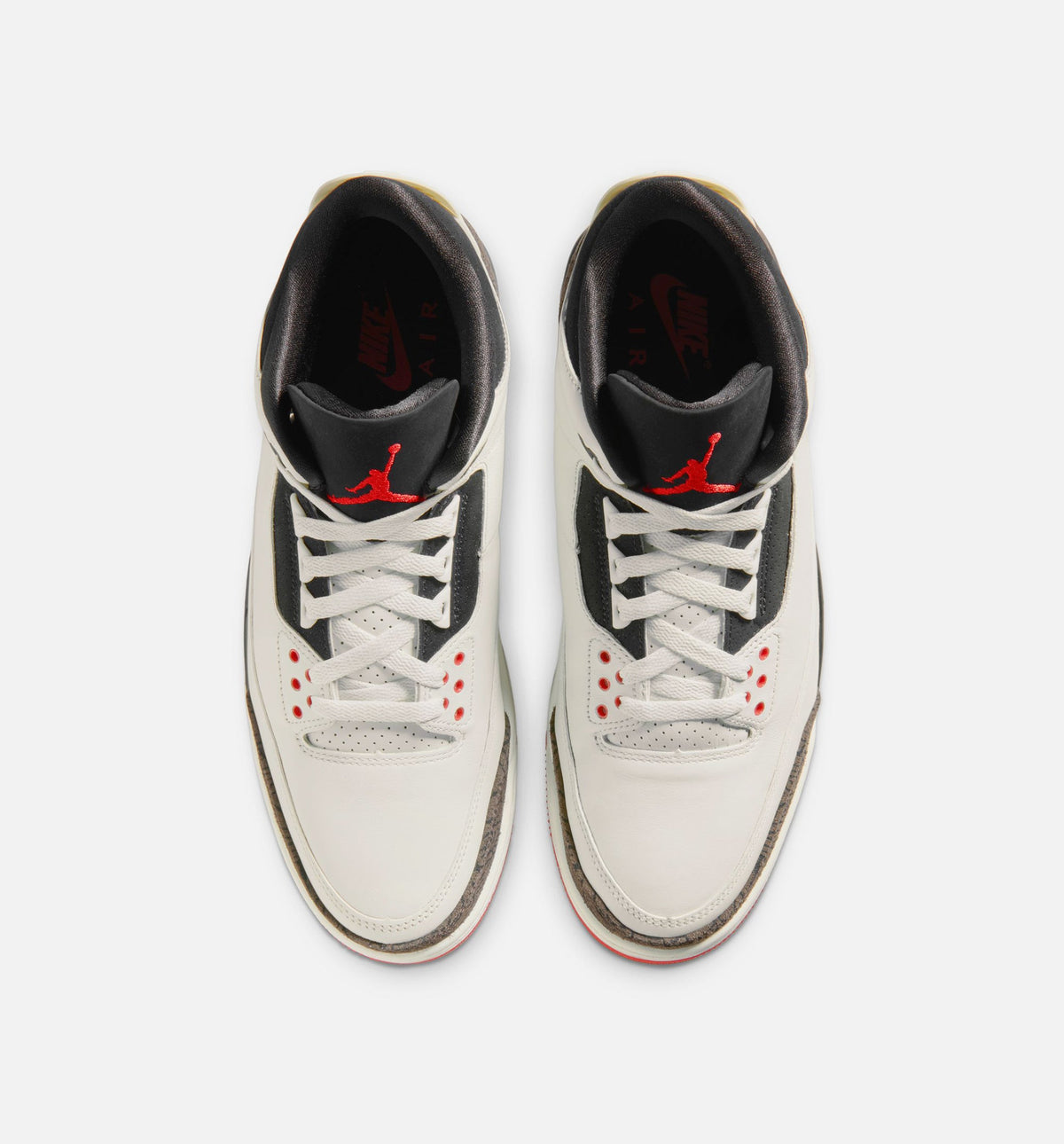 Air Jordan 3 Retro 'Sail and University Red' - Men's Lifestyle Sneaker (Sail/Black/University Red/Pale Ivory)