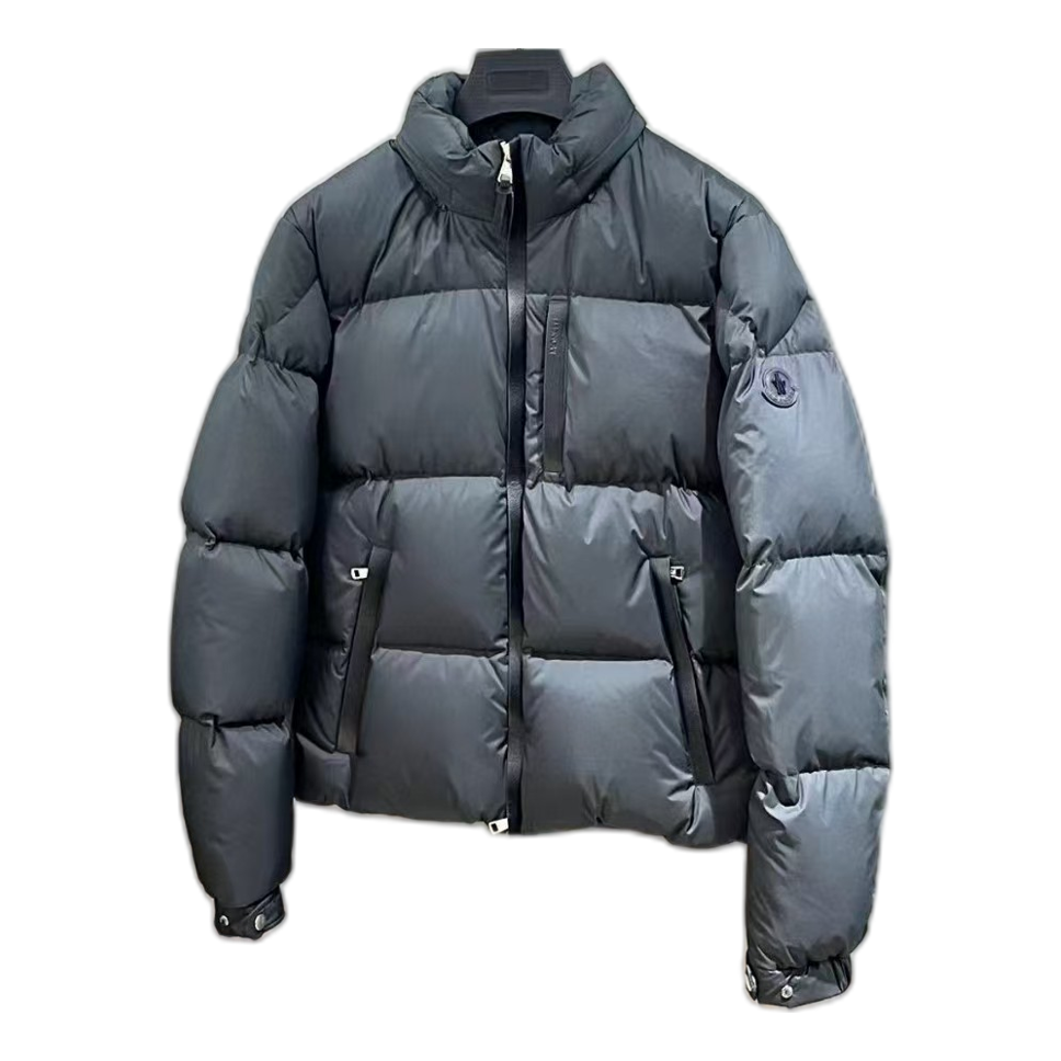Moncler Stand-Collar Quilted Down Jacket – Black