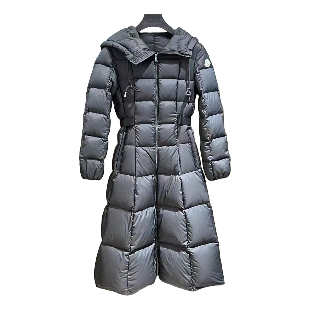 Moncler Faucon Hooded Long Down Puffer Coat - Black