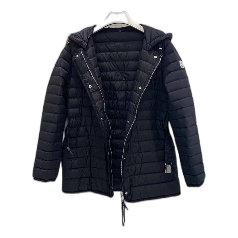Moncler Oredon Belted Hooded Down Jacket – Black