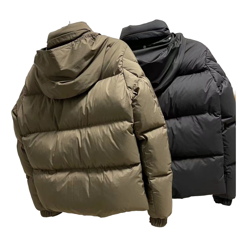 Moncler Tonal-Patch Wide-Quilt Hooded Down Jacket