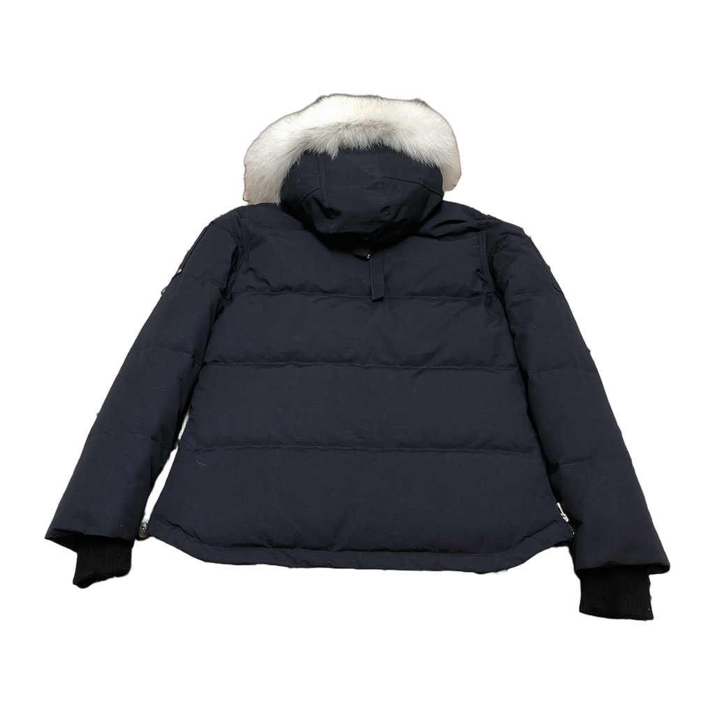 Moose Knuckles Women's Original 3Q Shearling-Trim Down Jacket – Navy