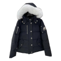 Moose Knuckles Chest-Zip Fur-Trim Hooded Down Jacket